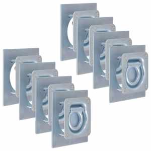 Privezni obroči za prikolico 8 kosov pocinkano jeklo 2000 kg