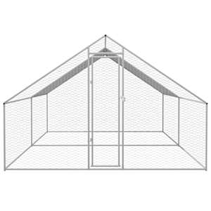 vidaXL Outdoor-H&uuml;hnerk&auml;fig 3x4x2 m Verzinkter Stahl