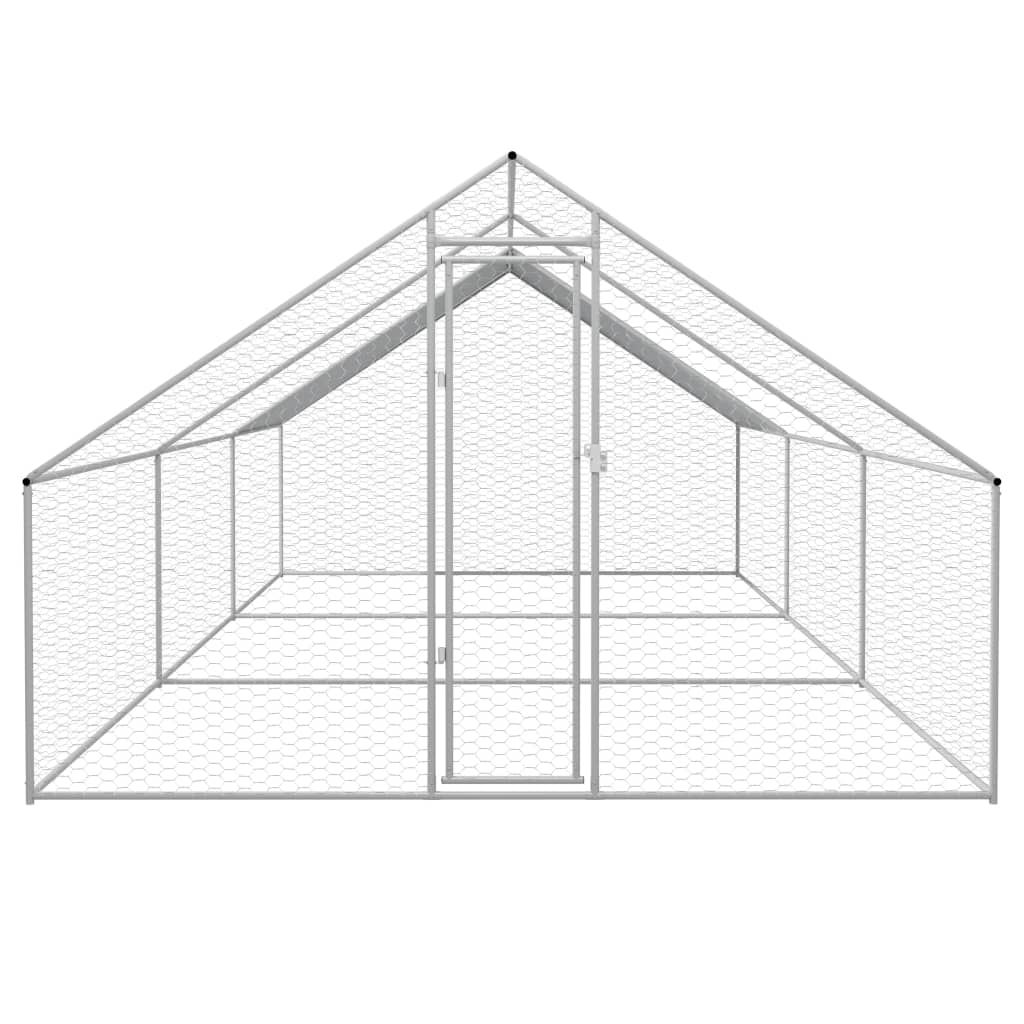 

vidaXL Buitenhok voor kippen 3x6x2 m gegalvaniseerd staal