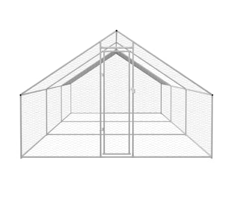 vidaXL Cage extérieure pour poulets Acier galvanisé 3 x 6 x 2 m