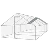 vidaXL Coteț păsări de exterior, oțel galvanizat 3x8x2 m