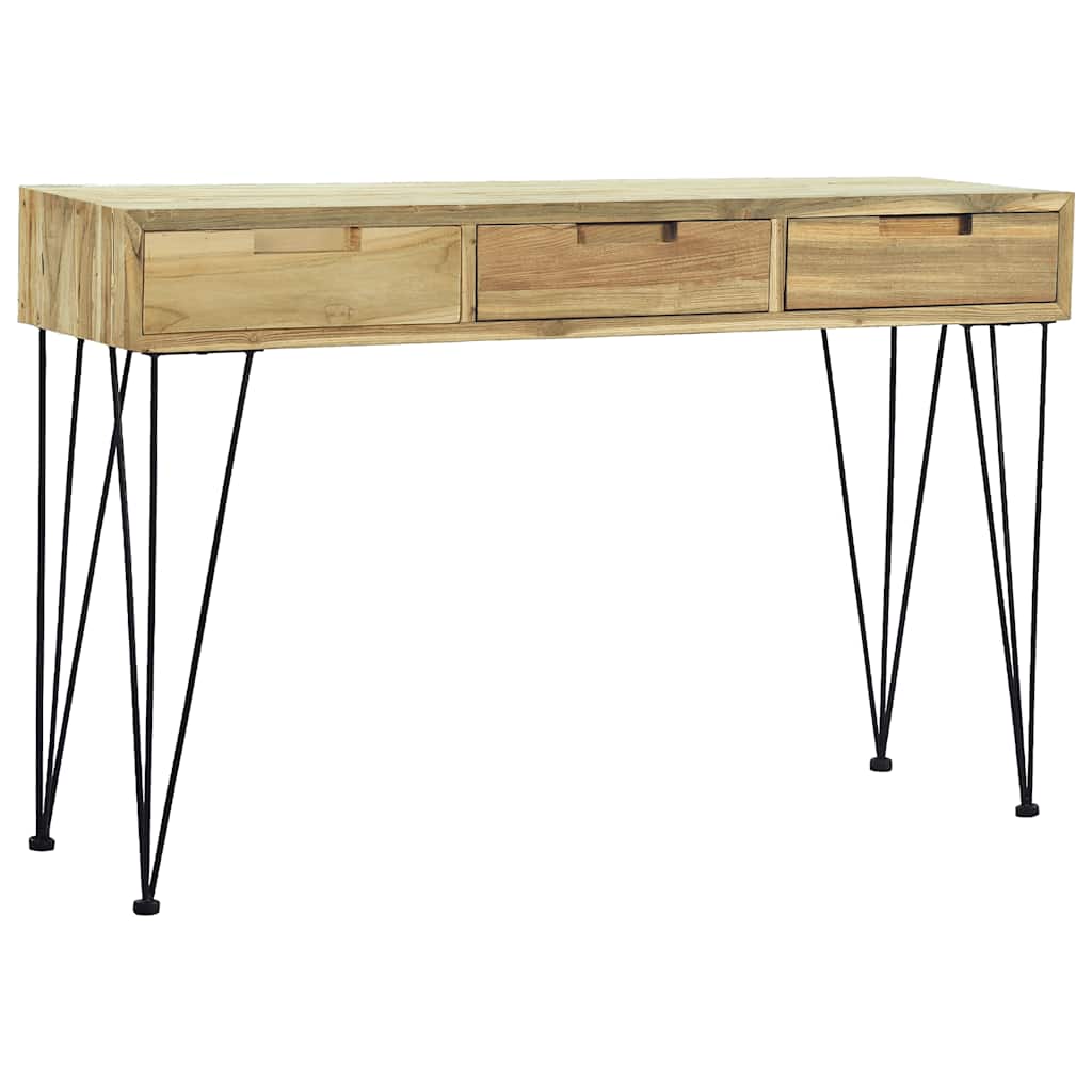 vidaXL Masă consolă, 120x35x76 cm, tec masiv