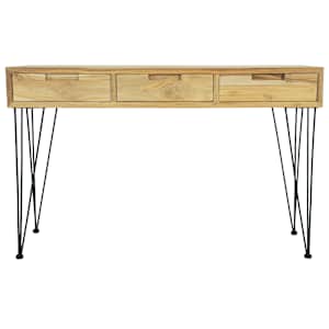 Odkládací stolek, masivní teak, 120x35x76 cm - obrázek 7