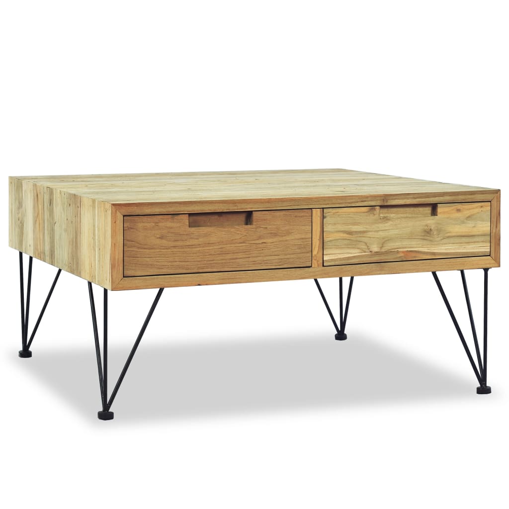 Image of vidaXL Coffee Table 80x80x40 cm Solid Teak