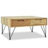 vidaXL Table basse 80 x 80 x 40 cm Teck massif