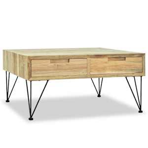 Konferenční stolek, masivní teak, 80x80x40 cm - obrázek 3