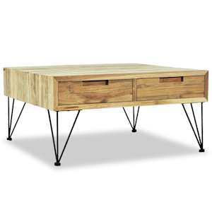 Konferenční stolek, masivní teak, 80x80x40 cm - obrázek 4