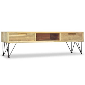 TV stolek 120 x 35 x 35 cm masivní teak - obrázek 4