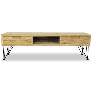 TV stolek 120 x 35 x 35 cm masivní teak - obrázek 6