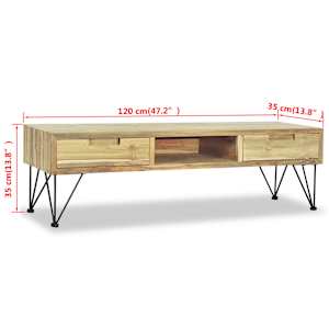 TV stolek 120 x 35 x 35 cm masivní teak - obrázek 10