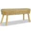  vidaXL előszoba pad természetes rattanból 110 x 35 x 45 cm termék 2. képe
