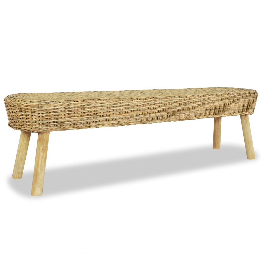 vidaXL entrébænk 160 x 35 x 45 cm naturligt rattan