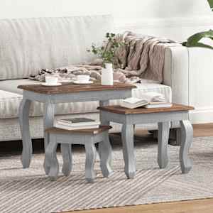 Komplet mizic 3 kosi trden mahagonij