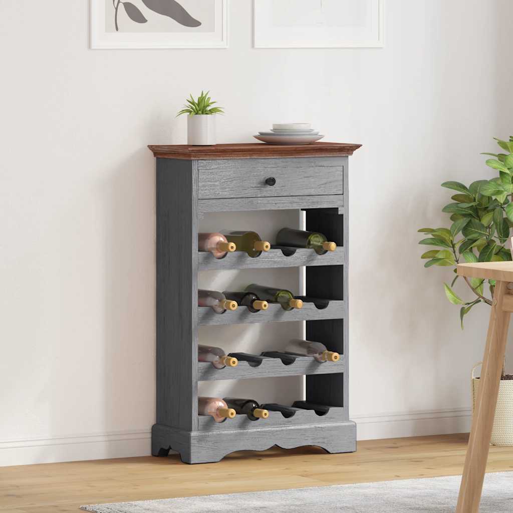 vidaXL Suport sticle de vin, 55x23x85 cm, lemn masiv de mahon