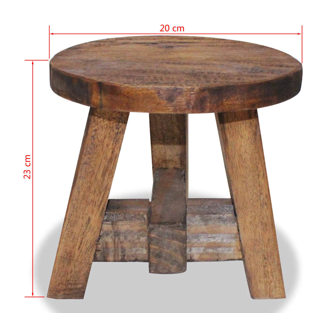 Tabouret Bois De Récupération Massif VidaXL 10 width=274