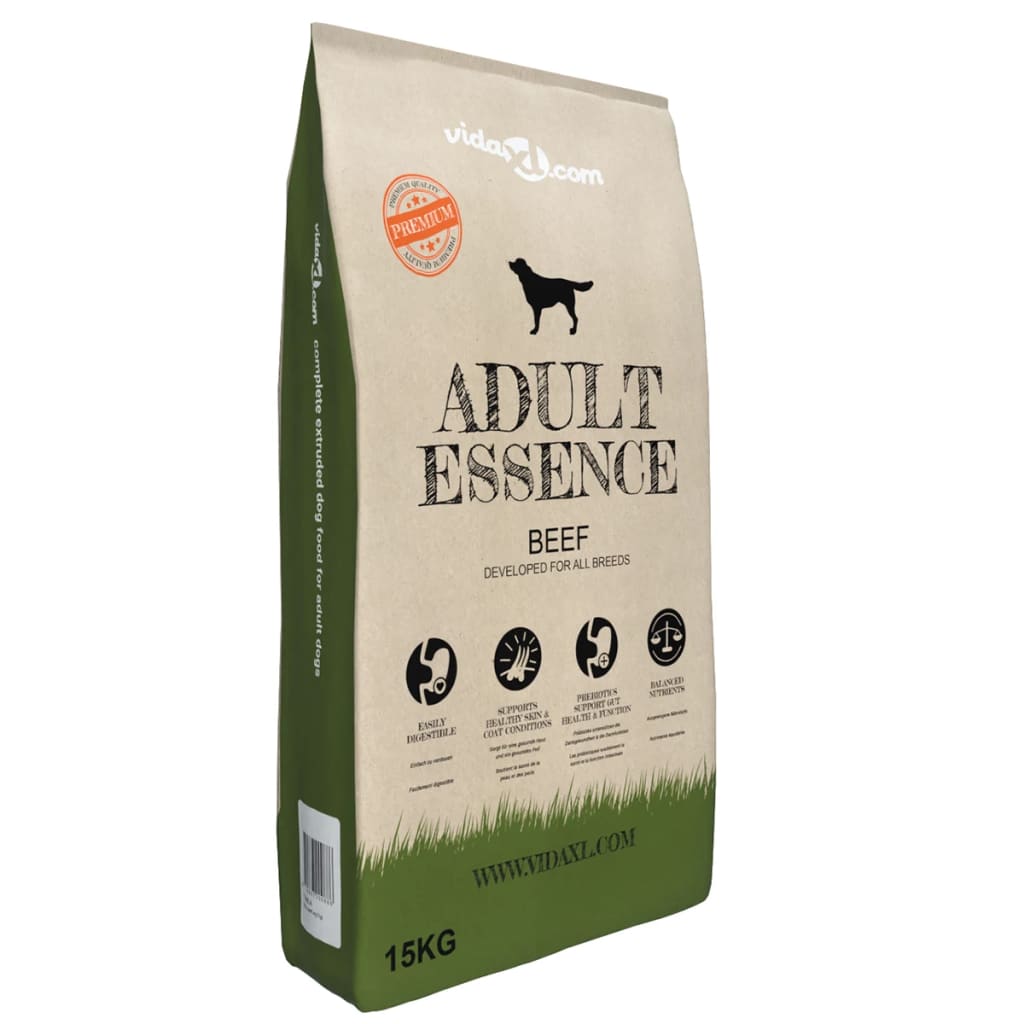 vidaXL Hrană de câini uscată premium Adult Essence vită 15 kg vidaxl.ro