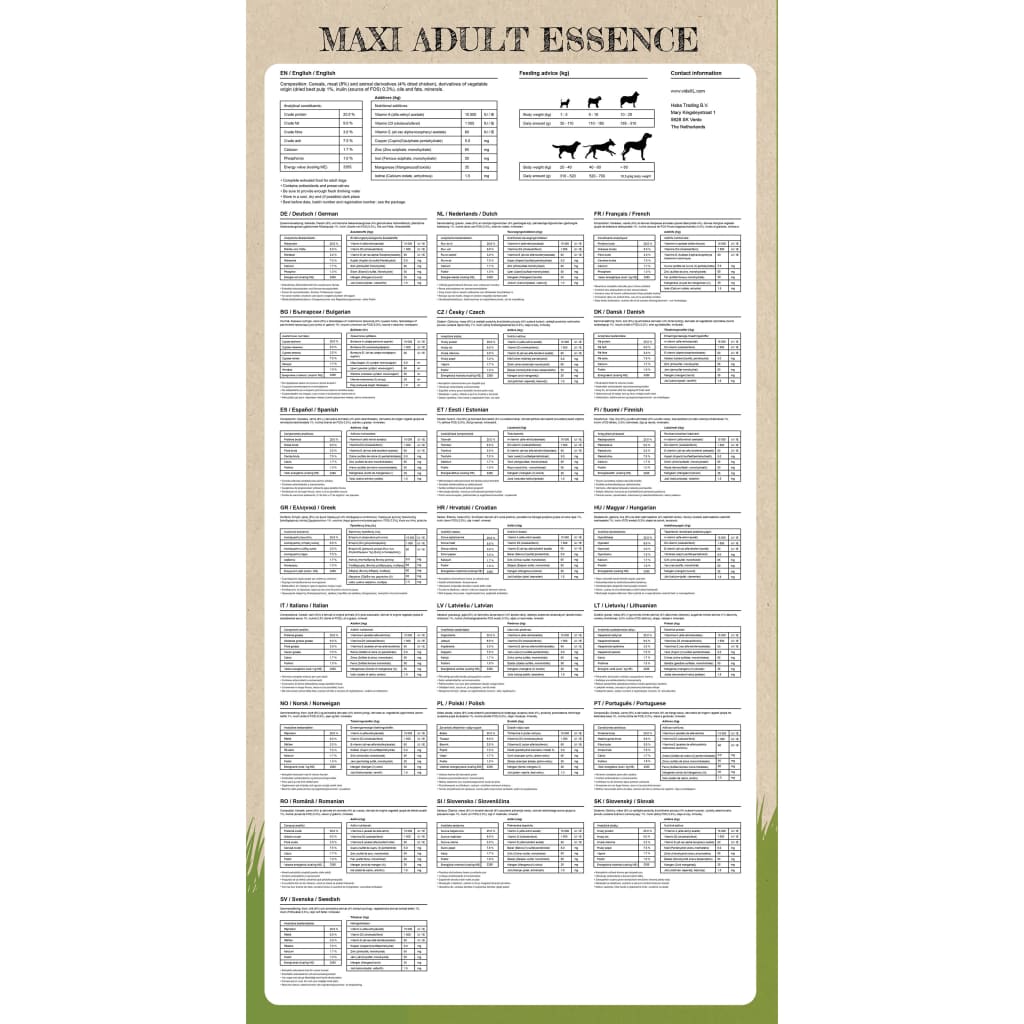 „Maxi Adult Essence Beef & Chicken” prémium kutyatáp 15 kg 