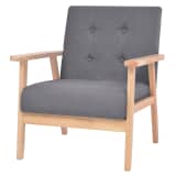 vidaXL Fauteuil Tissu Gris foncé