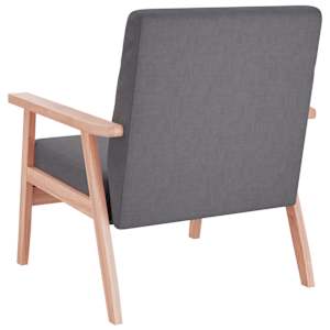 Křeslo tmavě šedé textil - obrázek 5