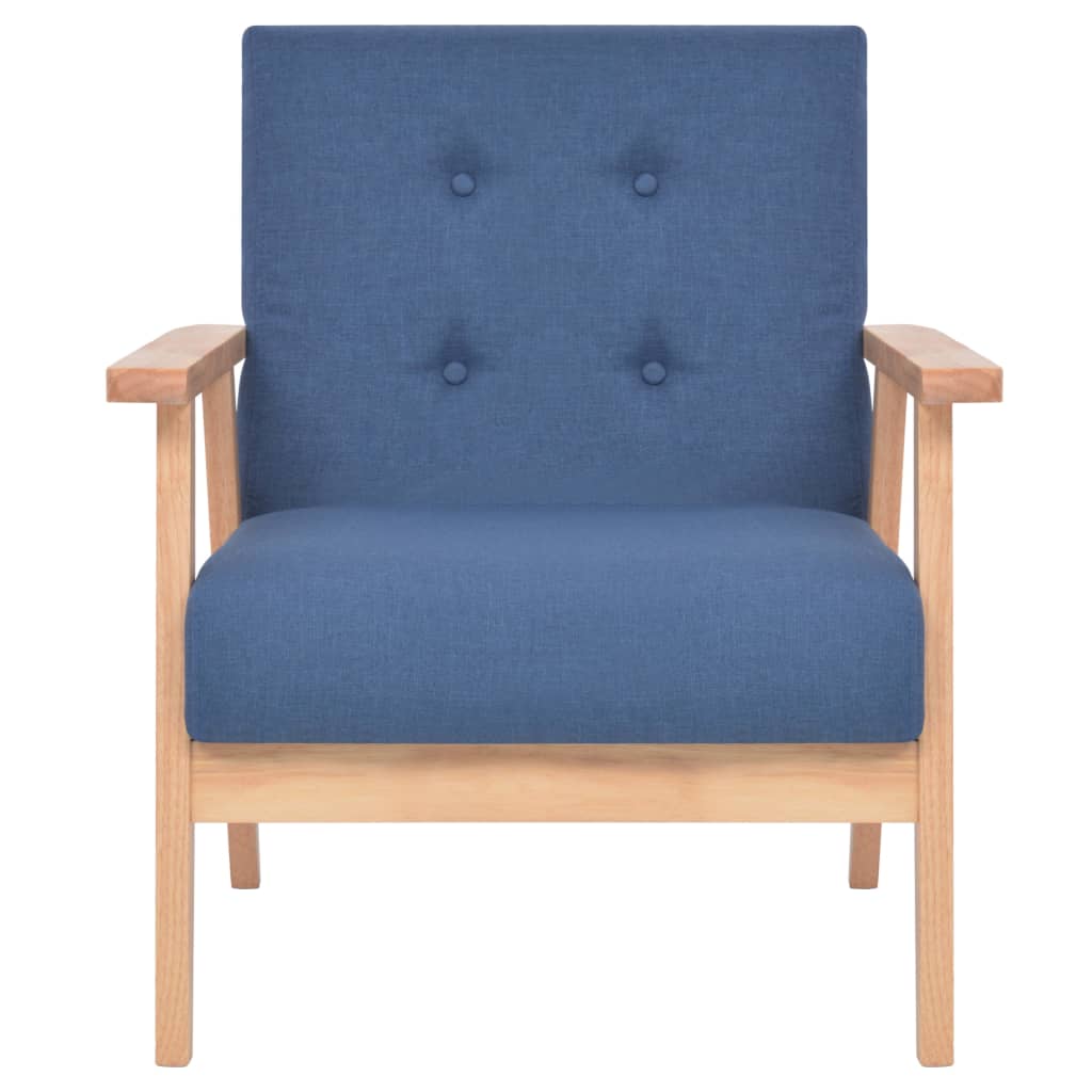 

vidaXL Fauteuil stof blauw