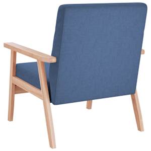 Křeslo modré textil - obrázek 5