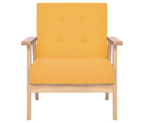 vidaXL Fauteuil Jaune Tissu