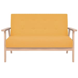 Dvoumístná sedačka, textil, žlutá - obrázek 2