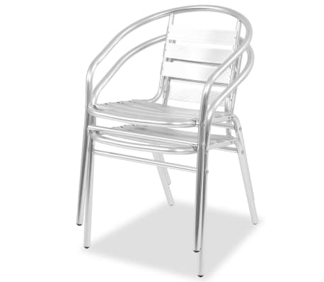 vidaXL Stackable Chairs 2 pcs Aluminium