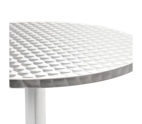 vidaXL Garden Table Silver 60x70 cm Aluminium