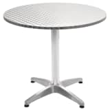 vidaXL Mesa de jardín de aluminio redonda 80x70 cm