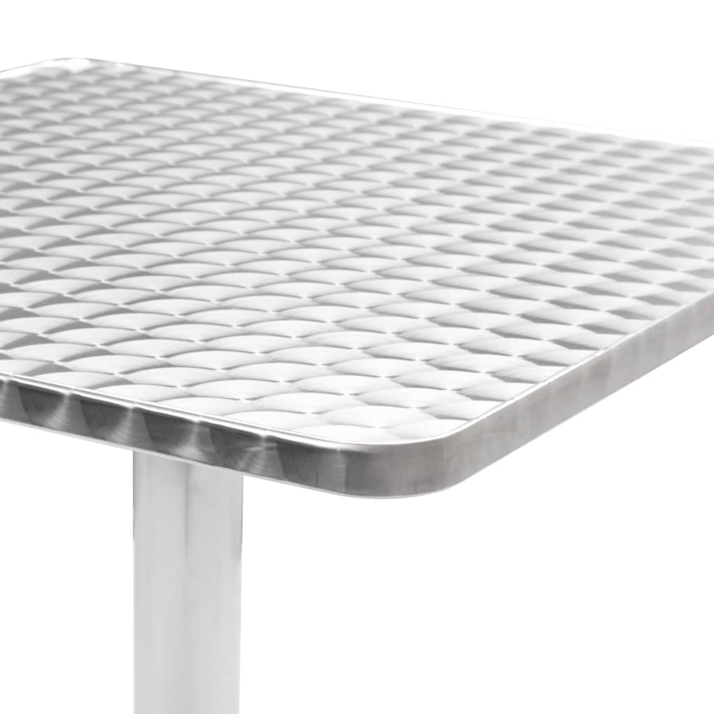 

vidaXL Tuintafel 60x60x70 cm aluminium zilverkleurig