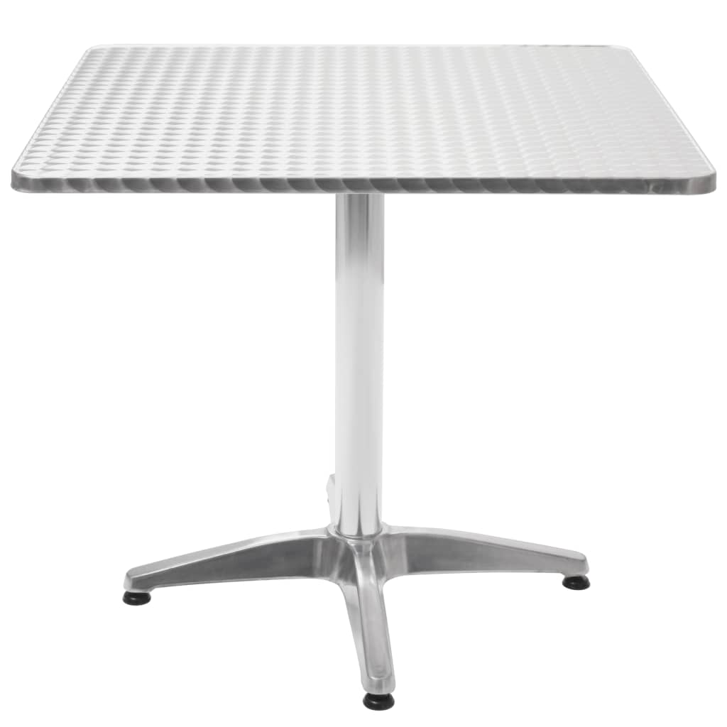 

vidaXL Tuintafel 80x80x70 cm aluminium zilverkleurig