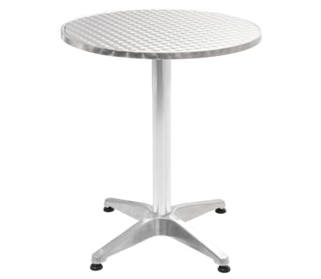 vidaXL Caféset med stapelbara stolar 3 delar aluminium