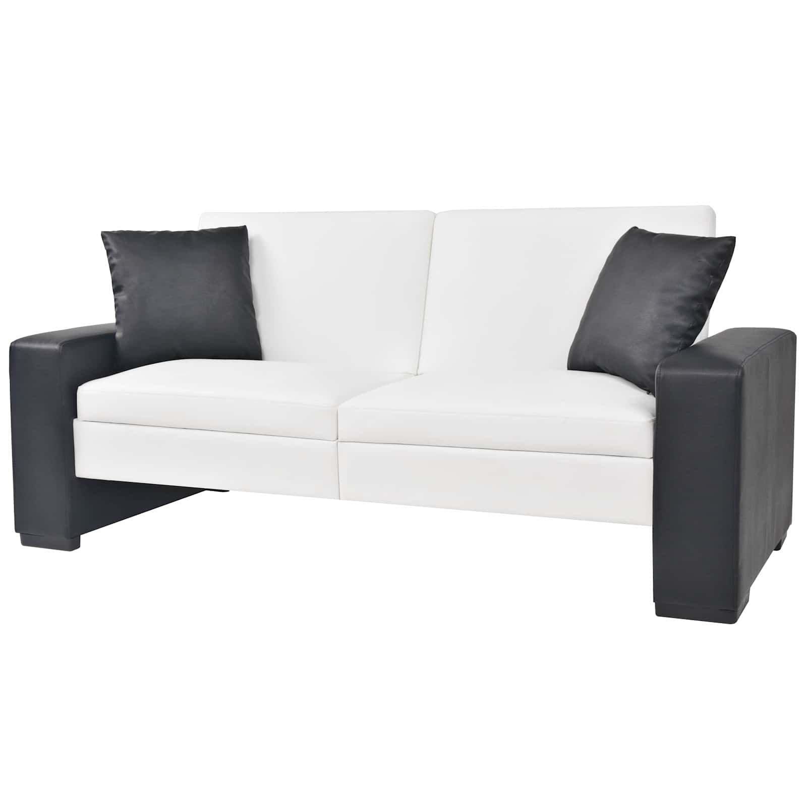 vidaXL Sofa Weiß Stoff