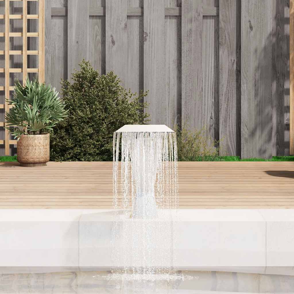 Thumbnail - vidaXL Pool-Wasserfall Edelstahl 64x30x52 cm Silbern
