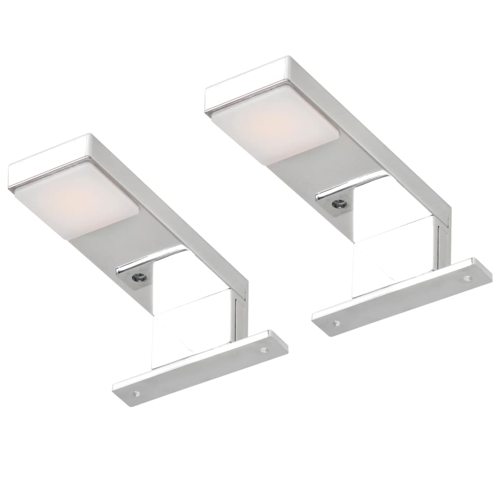 vidaXL Spots vers le bas pour miroir 2 pcs 2 W Blanc chaud