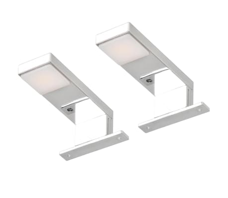 vidaXL Spots vers le bas pour miroir 2 pcs 2 W Blanc chaud