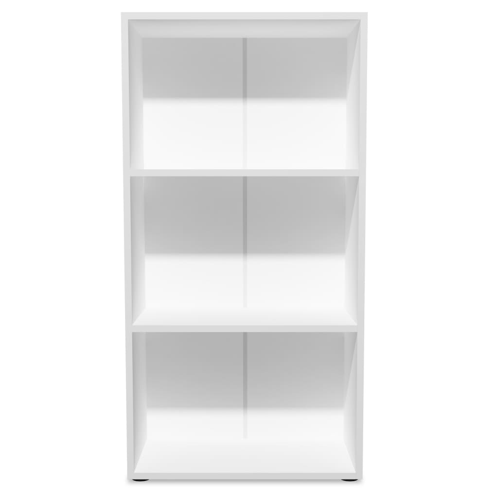 vidaXL Knihovna, dřevotříska, bílá, 60 x 31 x 116,5 cm