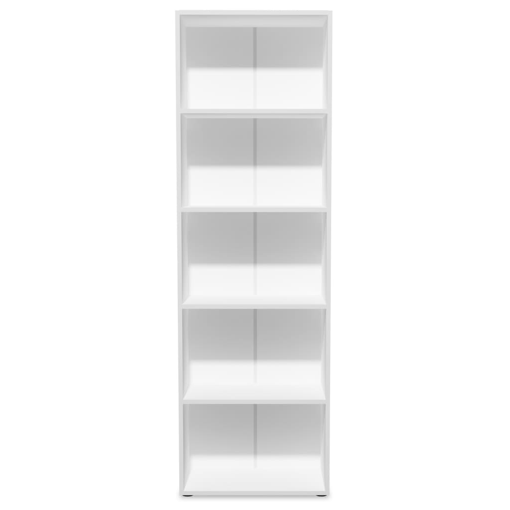 Fehér forgácslap könyvespolc 60 x 31 x 190 cm 