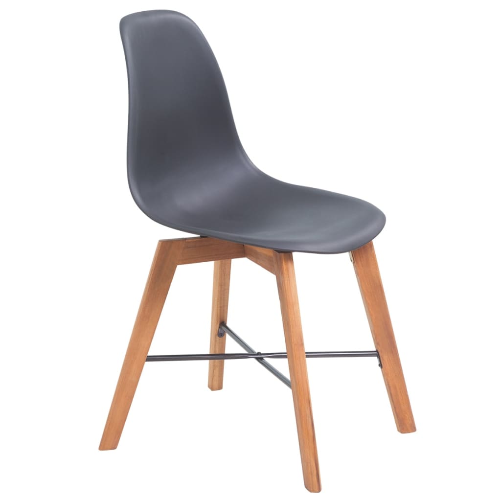 

vidaXL Eetkamerstoelen 4 st kunststof zwart