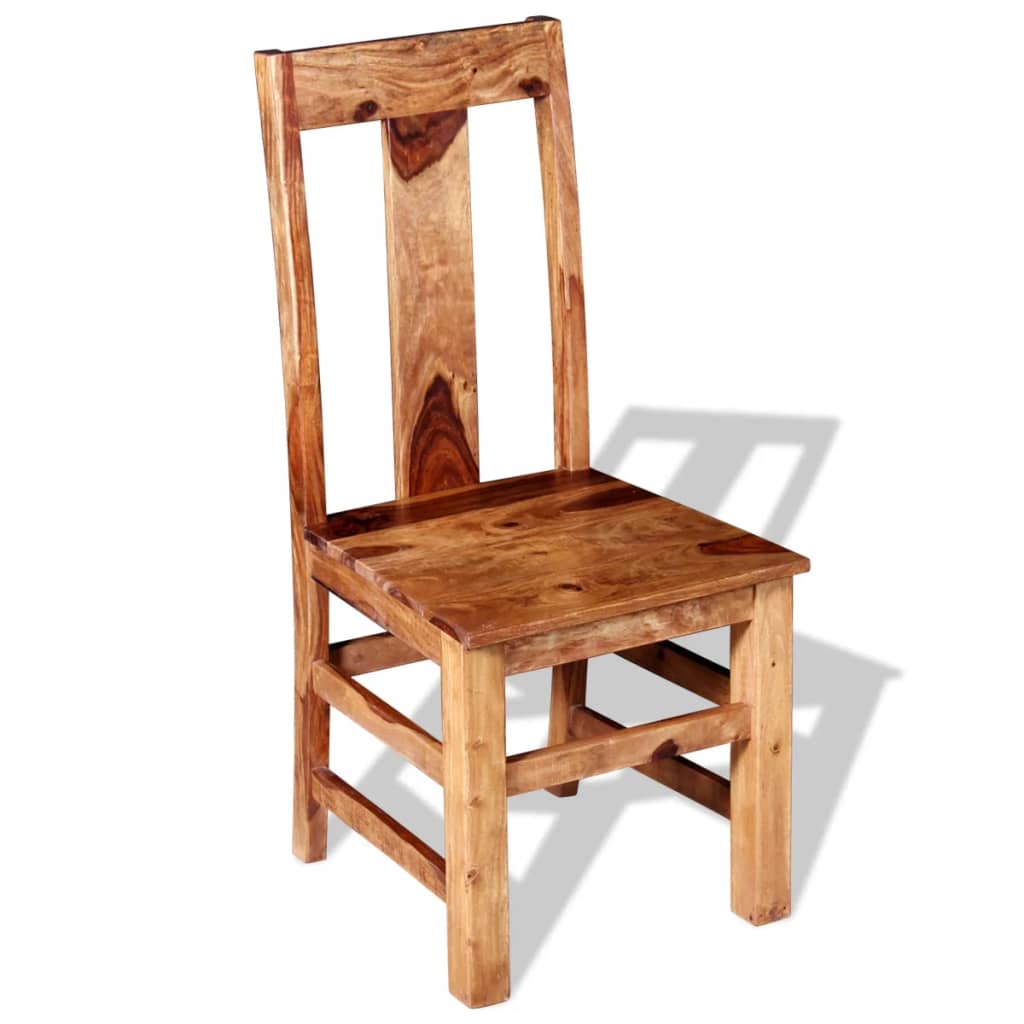 vidaXL Valgomojo kėdės, 6 vnt., rausv. dalbergijos mediena