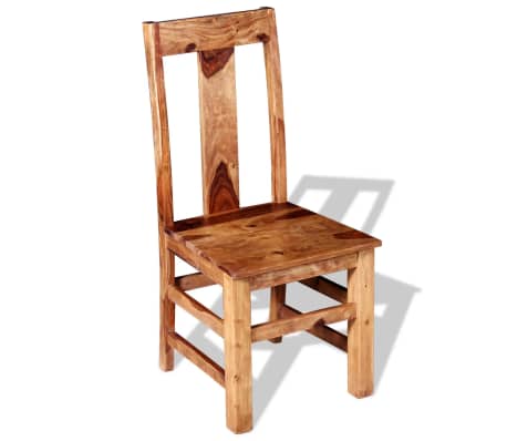 vidaXL Dining Chairs 6 pcs Solid Sheesham Wood