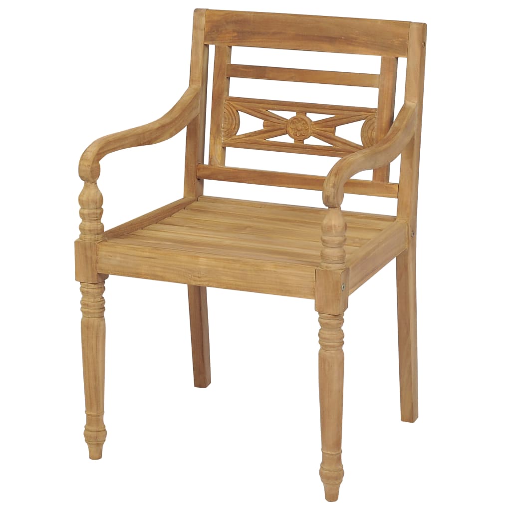 Batavia Chairs Patio Garden Lounge Chair with Cushions Solid Wood Teak vidaXL - Picture 17 of 57