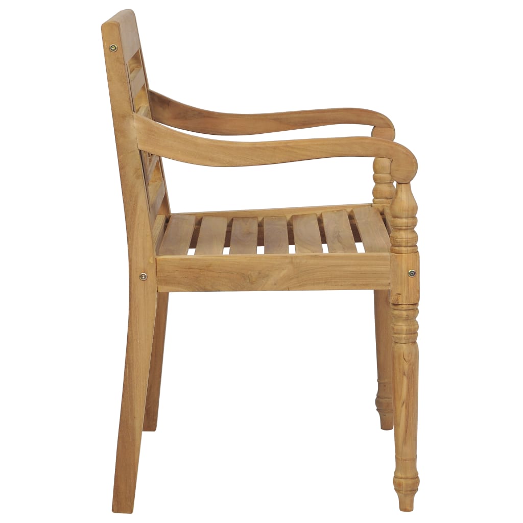 Batavia Chairs Patio Garden Lounge Chair with Cushions Solid Wood Teak vidaXL - Picture 21 of 57
