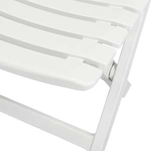 3dílný skládací bistro set plastový bílý - obrázek 4
