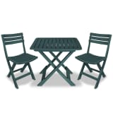 vidaXL 3-tlg. Bistro-Set Klappbar Kunststoff Grün