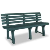 vidaXL Garden Bench 145.5x49x74 cm Plastic Green