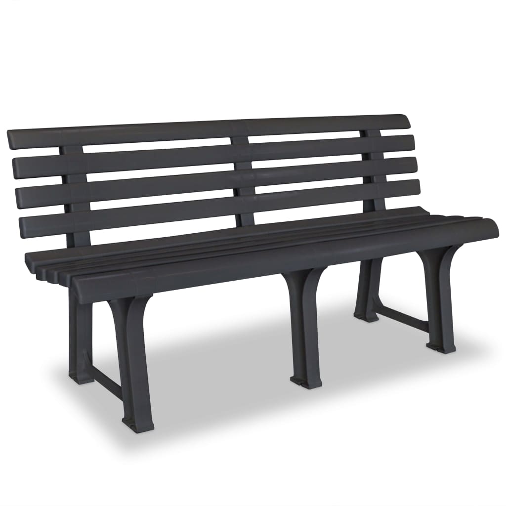 

vidaXL Patio Bench 57.3" Plastic Anthracite