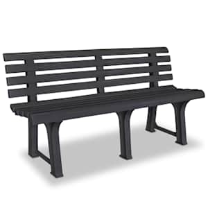 Zahradní lavice 145,5 cm plastová antracitová