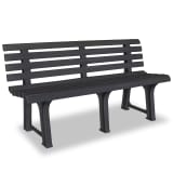 vidaXL Vrtna Klupa 145,5x49x74 cm Plastična Antracit